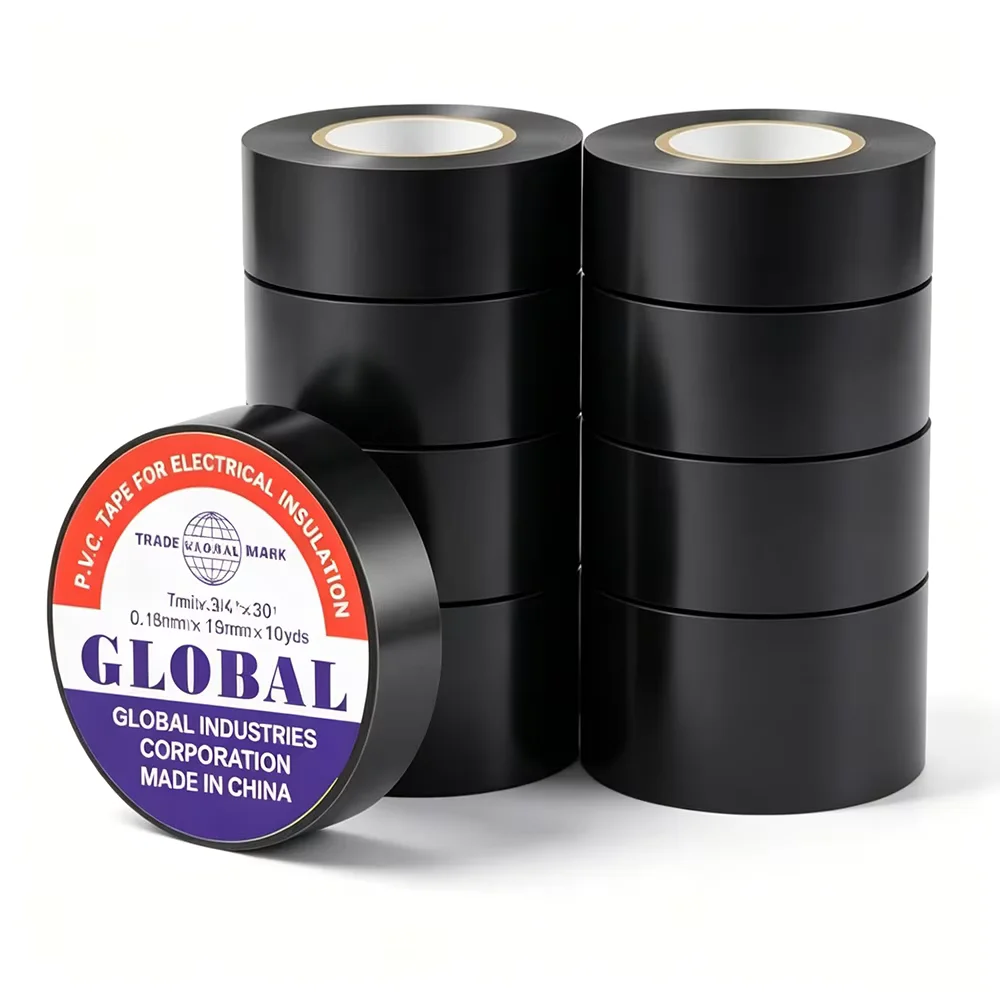 10M1Roll Black Flame Retardant Electrical Insulation Tape Strong Adhesive Wire Harnes Tape for Electrical Wiring Waterproof Tape