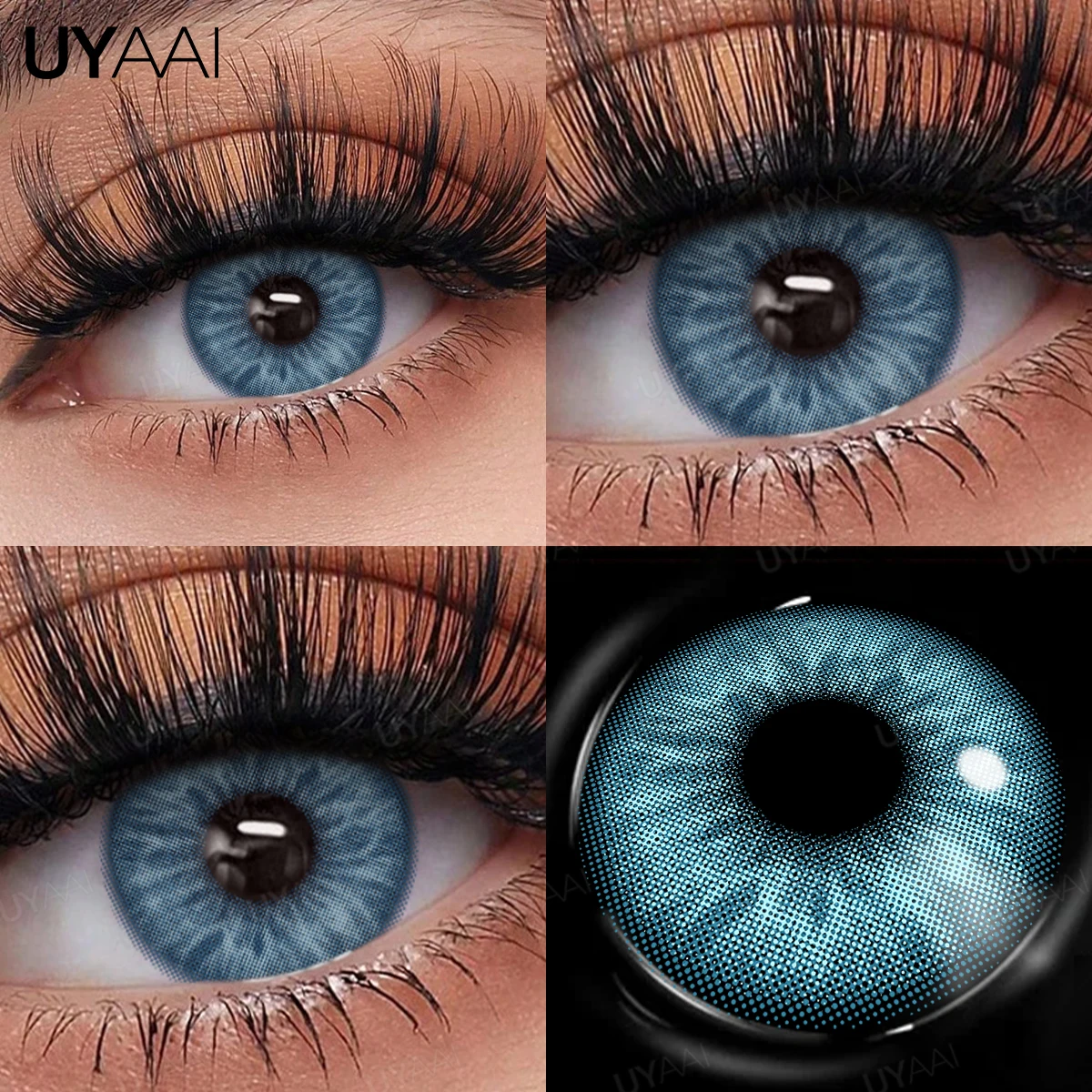 UYAAI Siri 1 Paar farbige Schüler für braune Augen, grüne Augen, Kontaktkosmetik, natürliche modische Linsen für Make-up – Detail 12