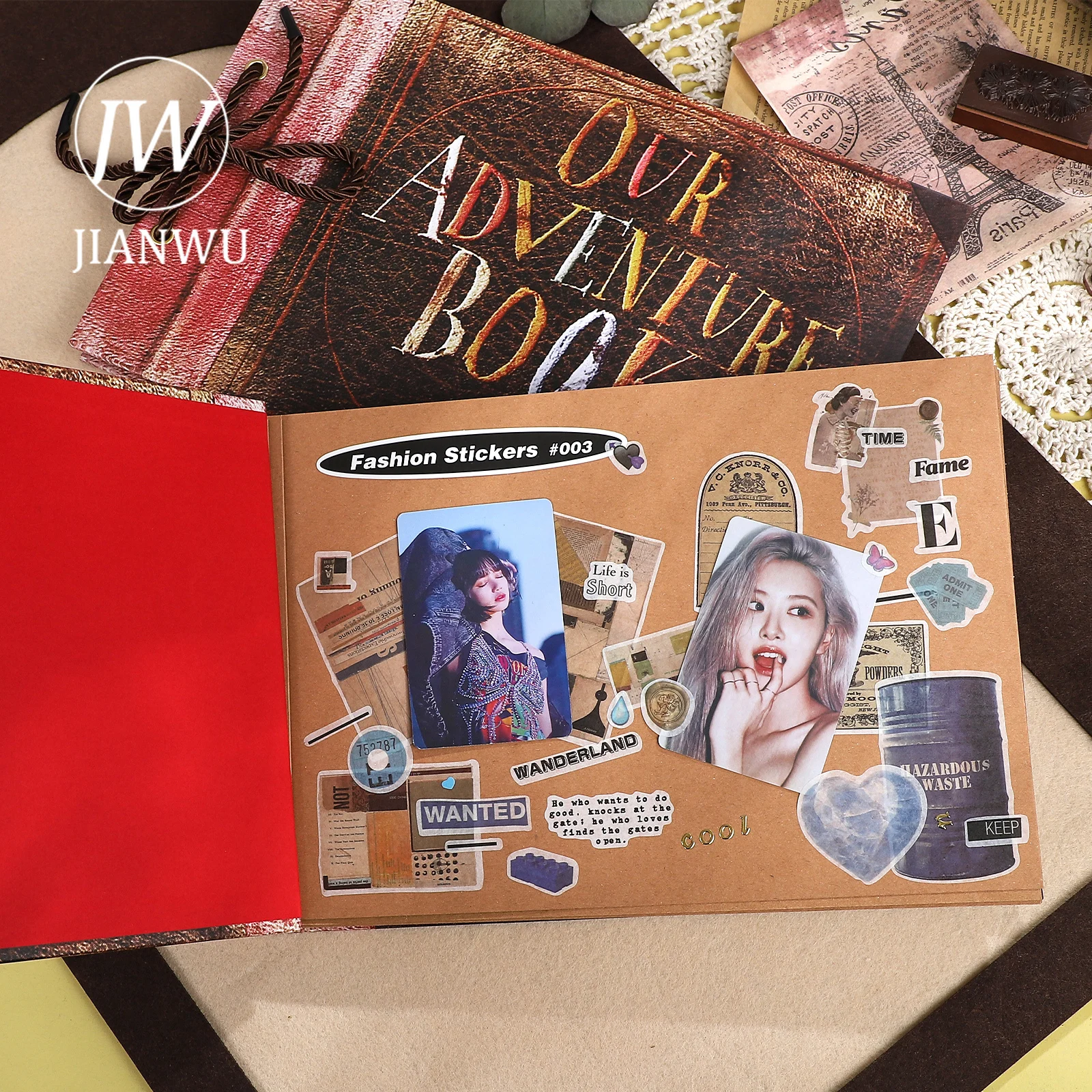 

JIANWU 10 Inches OUR Adventure Book Series Kraft Paper DIY Loose-leaf Photo Album Creative Journal Student Supplies Stationery