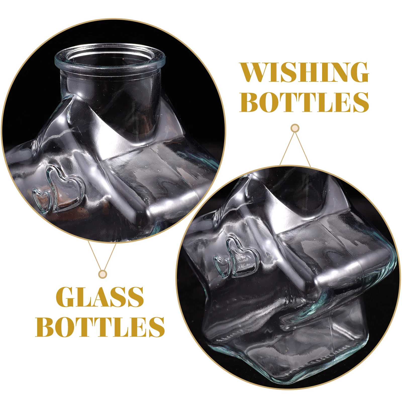 

4Pcs Glass Bottles Cork Plug High Transparency Smooth Surface for Wedding Party Decoration Message Sand Powder Jar