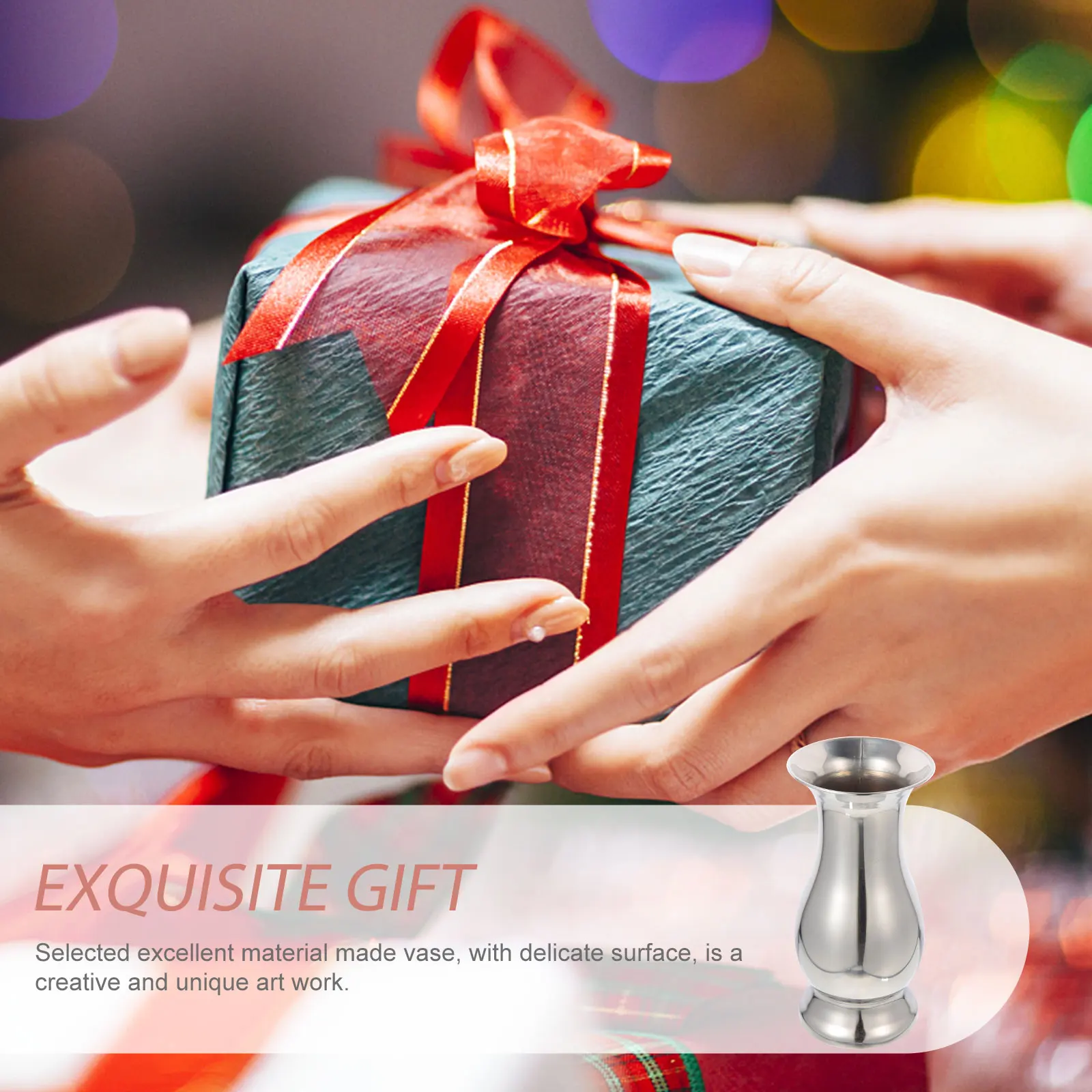 

Stainless Steel Flower Vase Modern Metal Tabletop Decor For Home Wedding Artificial Dried Flowers Arrangement Vase