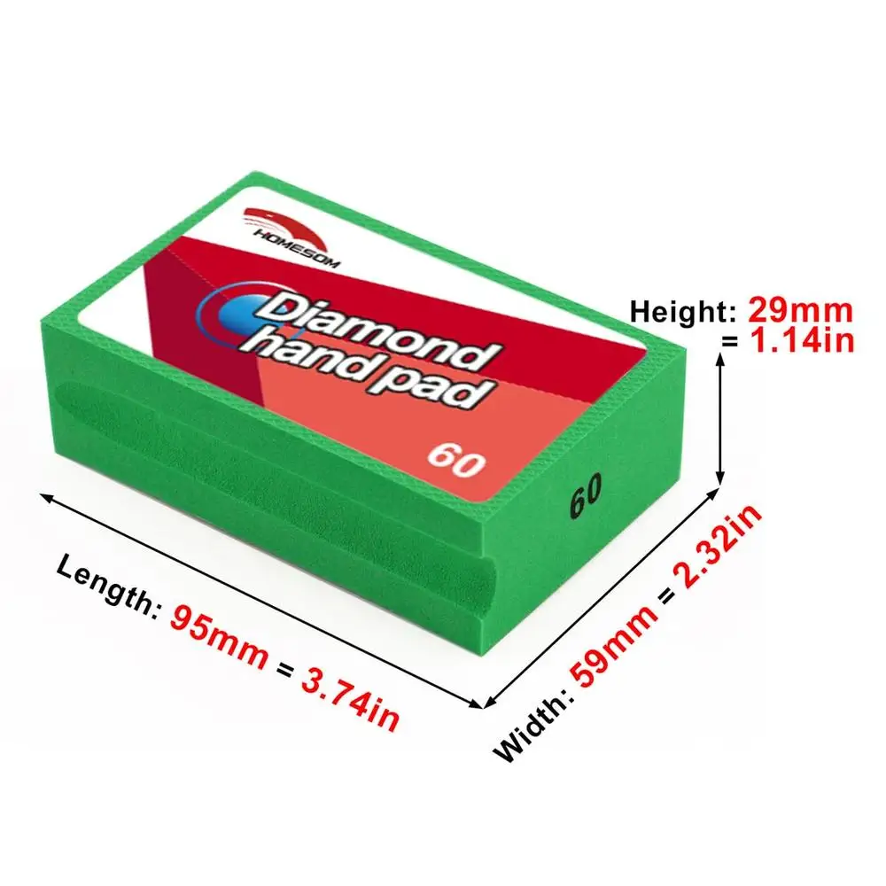 Diamond Hand Polishing Pads Foam Back Sanding Blocks Ceramics Glass Tile Concrete Stone Marble Granite 4pcs Grit 60 120 200 400