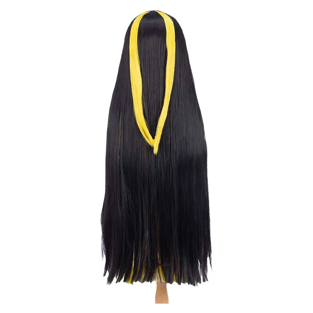 السير Pentious شعر مستعار تأثيري Hell Inn 2 فندق أسود أصفر طويل الشعر زي اكسسوارات وتتسابق الدعائم فستان كرنفال الهالوين