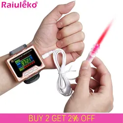 650nm Laser LLLT Low Light Wrist Watch Diode Laser Physiotherapy Therapy Diabetes Hypertension Rhinitis Treatment Cholesterol