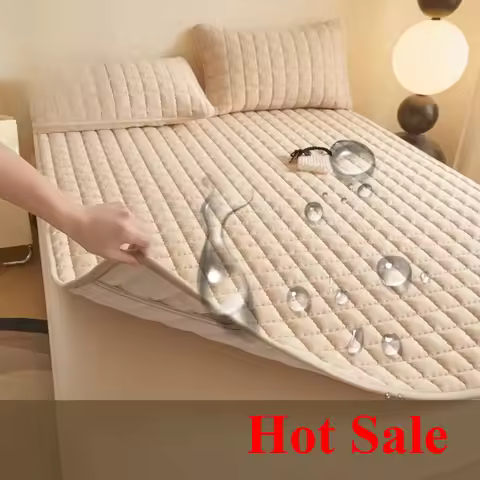 2025 new class A skin-friendly padded cotton curve grid waterproof mattress mattress protective mat