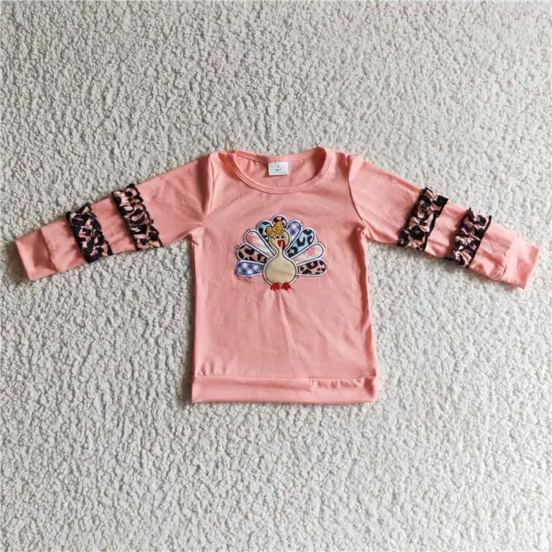 8.09 Wholesale Girls Autumn and Winter Halloween Long Sleeve Multi-Element Pattern Pumpkin Print with Bright Colors