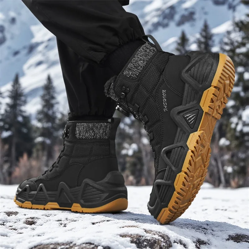 الشتاء أفخم الرجال أحذية التنزه مقبض ساخن تصميم الأحذية في الهواء الطلق رجل الرحلات أحذية رياضية عدم الانزلاق الصحراء أحذية سلامة العمل للرجال