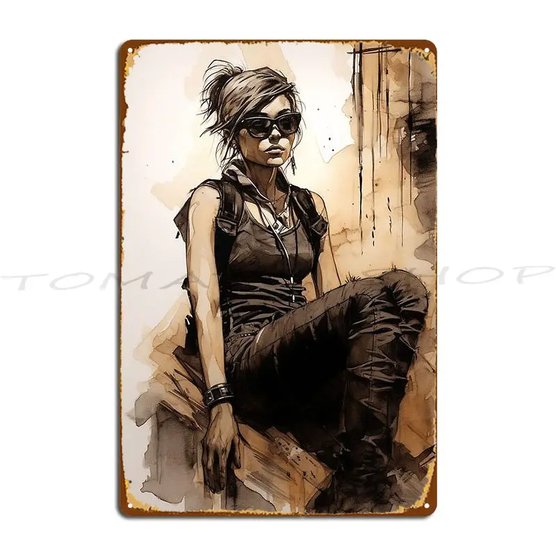 Promising Young Woman Metal Plaque Poster Wall Decor Create Create Kitchen Iron   Tin Sign Poster