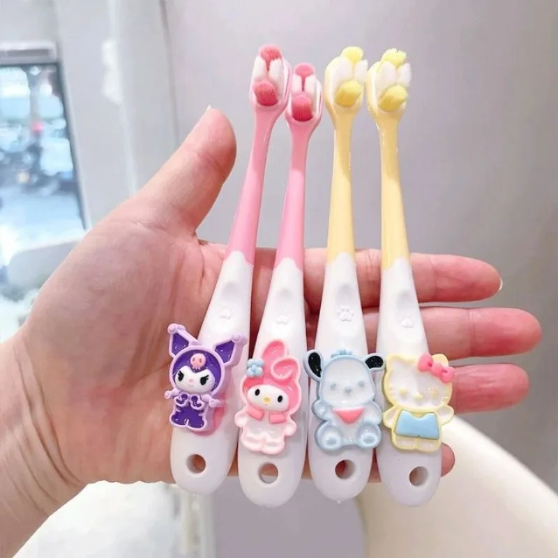 

Sanrio Children Toothbrush Kawaii Cartoon My Melody Kuromi 3-6 years old Kid Household Soft Tooth Brush Teeth Cleaning Oral Tool