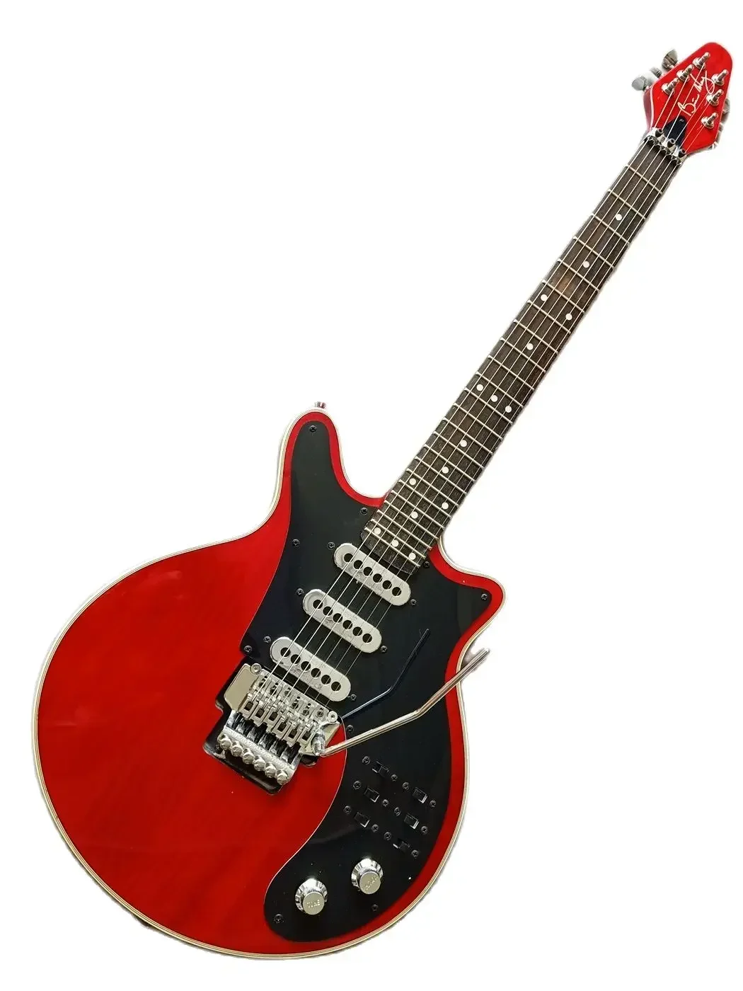 Signed By Brian May,cherry Red 6-string Electric Guitar,24 Frets 3 Burns Tri-Sonic Pickups Double Locking Tremolo System Bridge