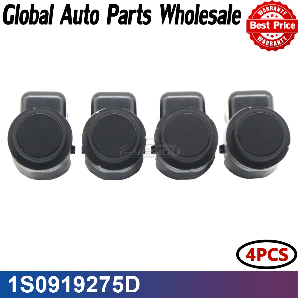 4 шт./лот, черный датчик парковки PDC 1S 0919275 D Для Audi A1 A3 A5 A6 A7 Для Volkswagen Passat Golf Jetta 1S 0919275 A 1S0-919-275-D