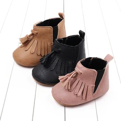 Baby Spring and Autumn Little Boots Soft PU High Quality Anti-slip TPRSole Ankel-covered Warm Prewalking Outdoor Sneaker BJZ3139
