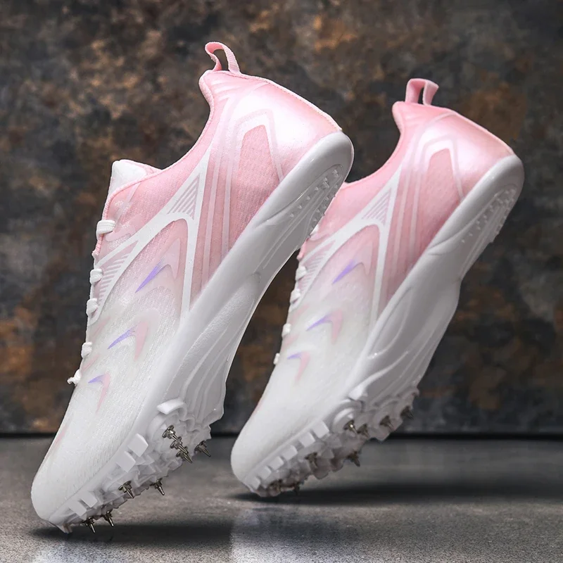 2024 New Men Track and Field Shoes Breathable Women Spikes Sneakers Anti-Slip Track Training Shoes Low Top Spikes Sprint Shoes