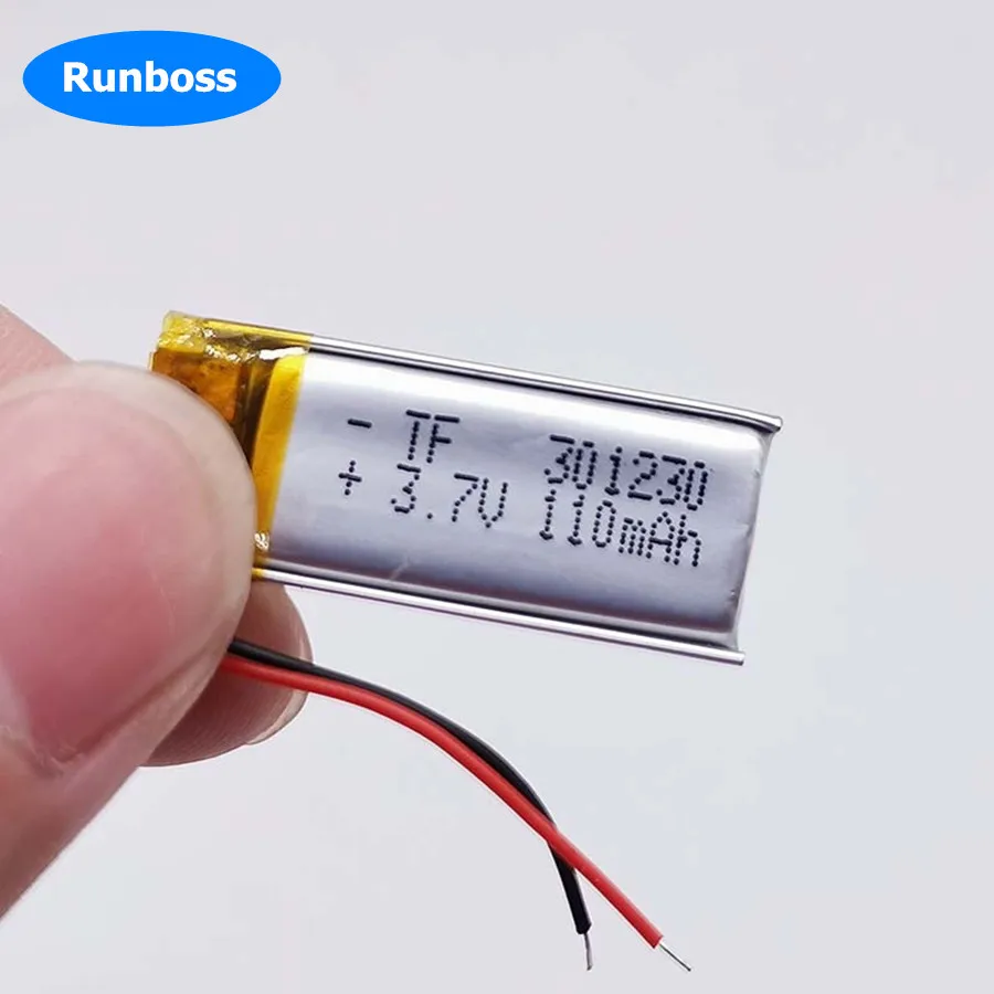 1-10PCS 3.7V 110mAh 301230 Lithium Polymer LRechargeable Battery For nice nano