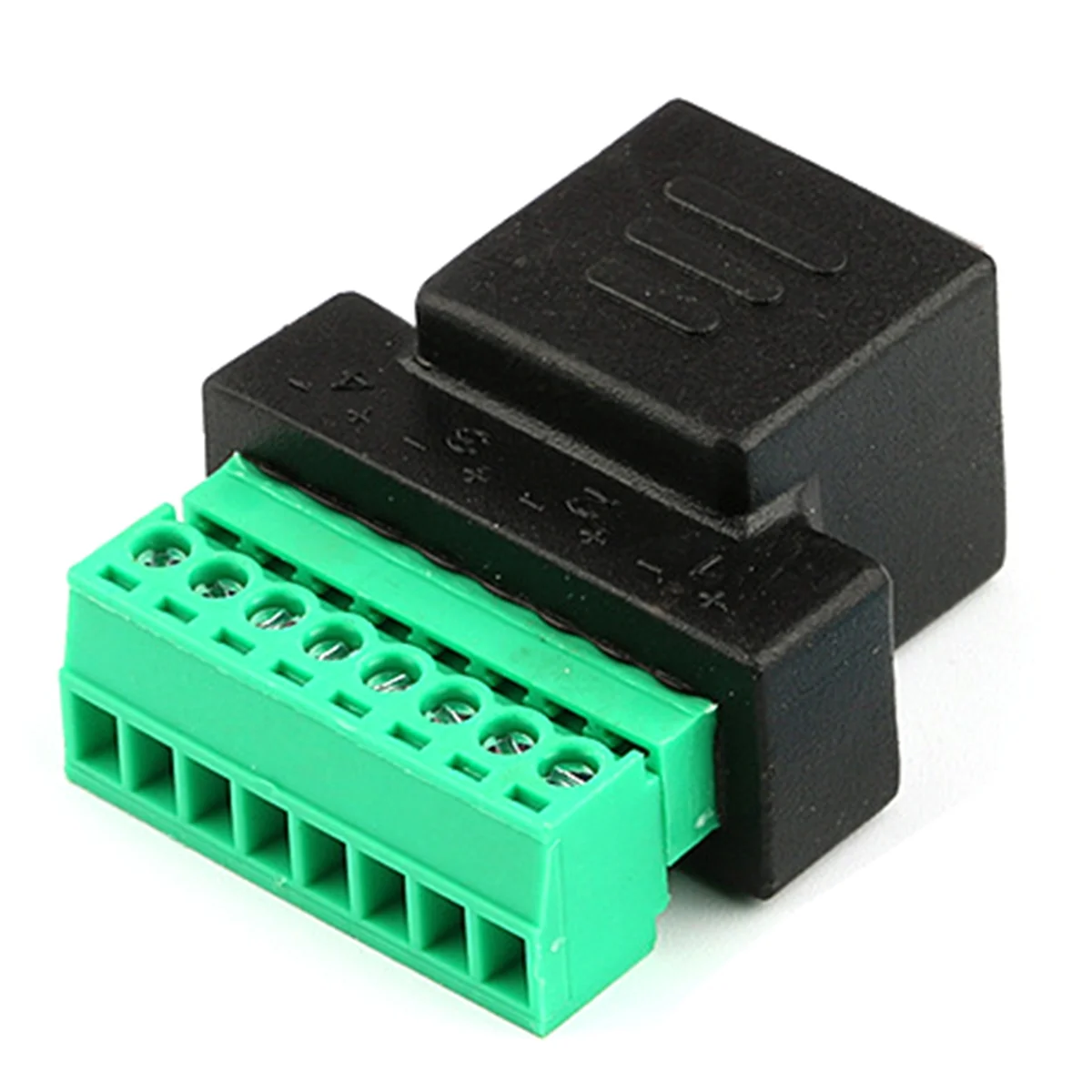 Durable RJ45 hembra a conector de 8 pines con terminal de tornillo
