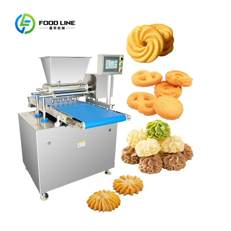 Customized Cookie Biscuit Extruder Machine Commercial Dough Molding Equipment for Peach Pastry Crisp Biscuit Processing