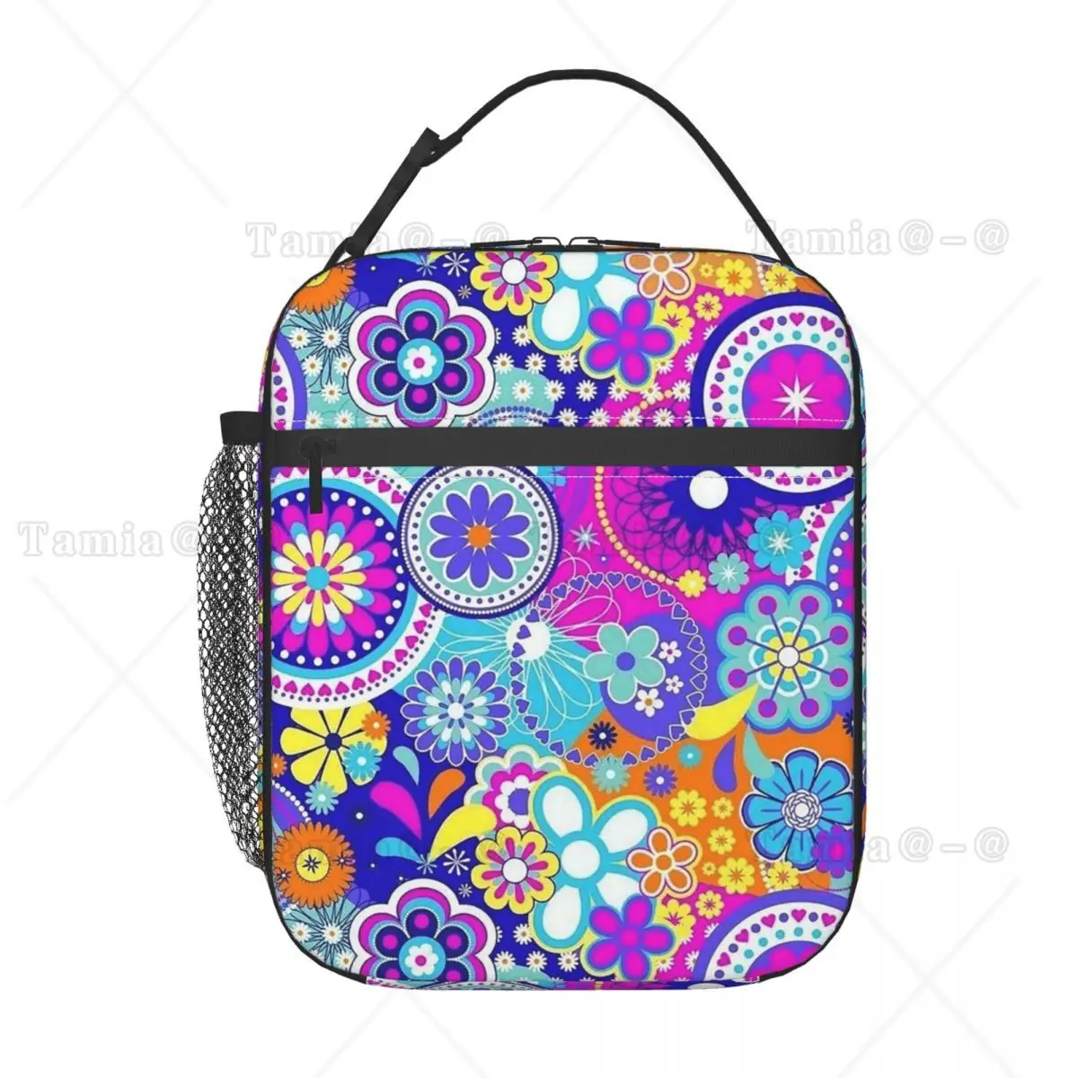 Colorful Bohemian Pattern Insulated Lunch Bag for Women Children Portable Food Boxes Thermal Lunch Box Tote