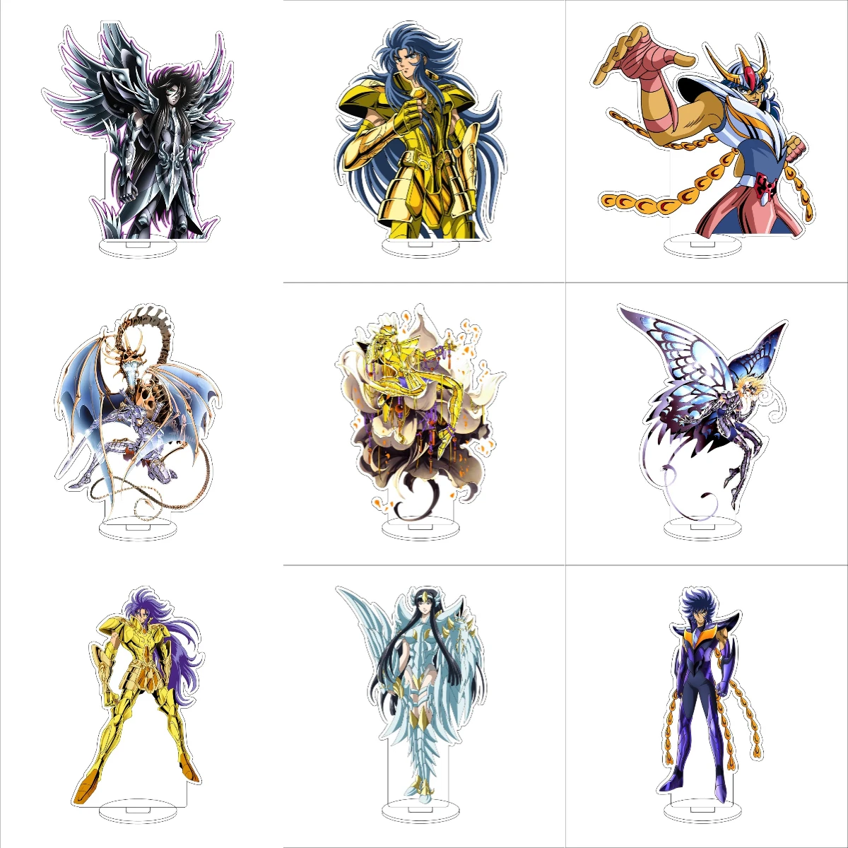 16CM Anime Saint Seiya Cosplay Acrylic Stand Saori Kido/Shion/Aldebaran/Crystal Wall/Great Horn Figure Stand Halloween Gifts