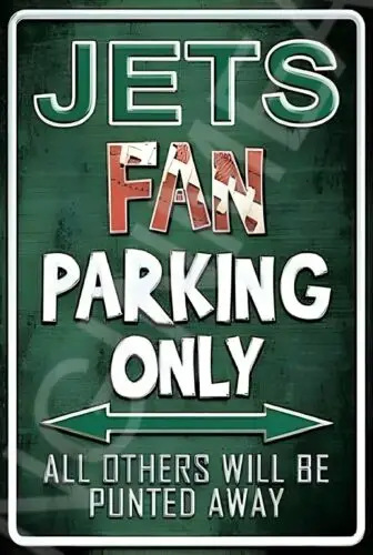 1p,Jets Fan Parking Only Funny metal sign Weatherproof  ;