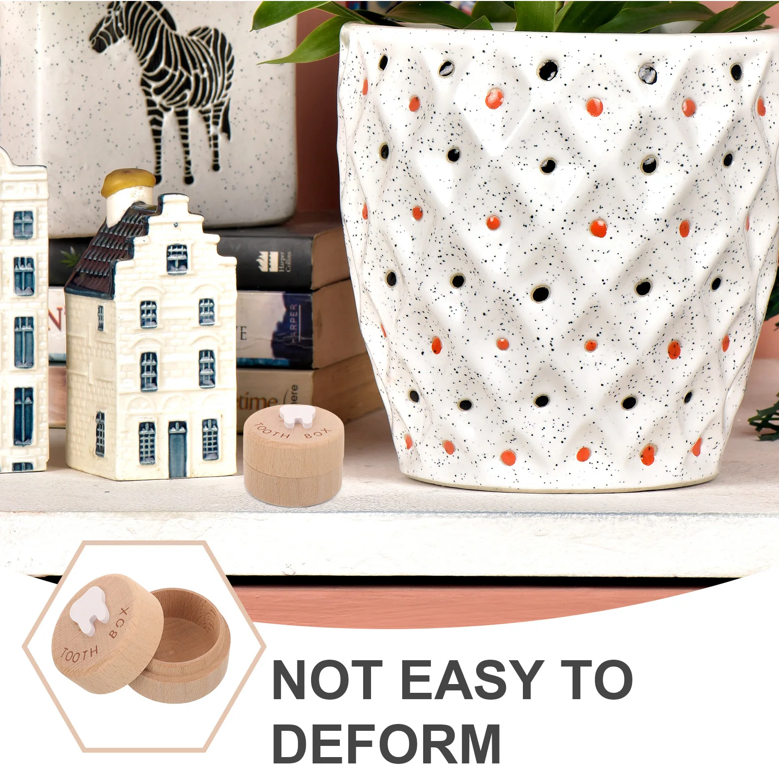 

Коробка для детских зубов, деревянный мультяшный дизайн, чехол для хранения зубов, коробка для детских сувениров, контейнер для волос плода, детский сборник первого зуба