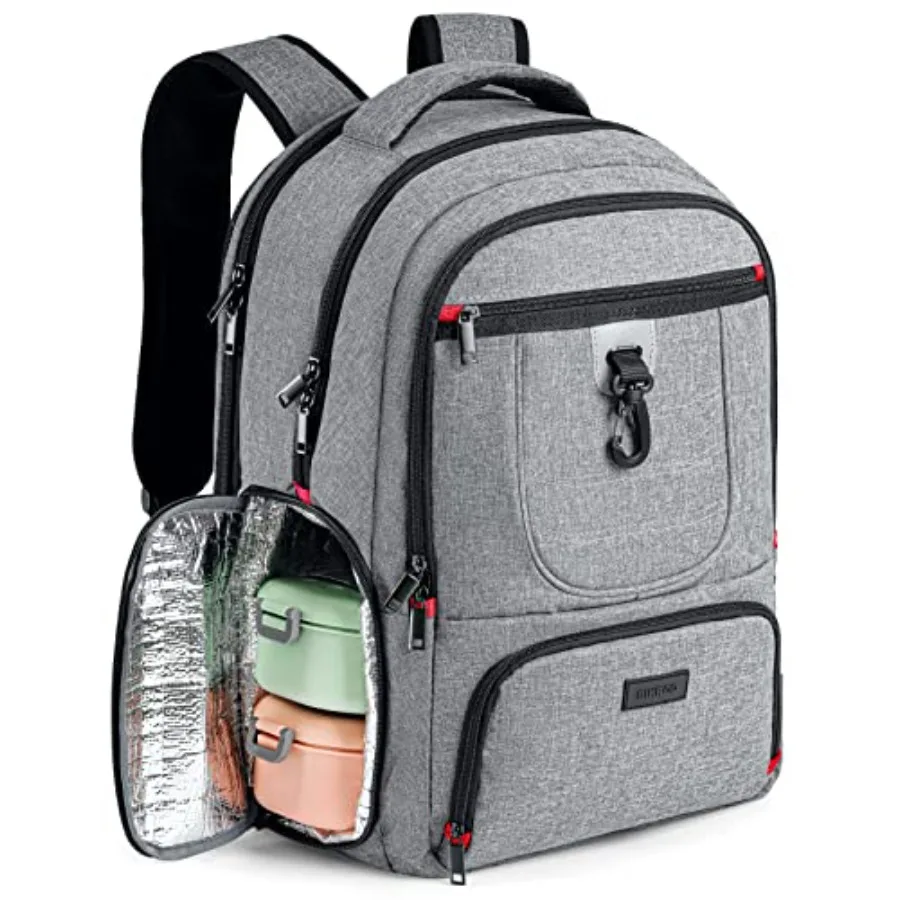 

Lunch Backpack, Insulated Cooler Lunch Bag Backpack, Large Travel 17.3 Laptop Back Pack Sturdy Computer College School Bookbag