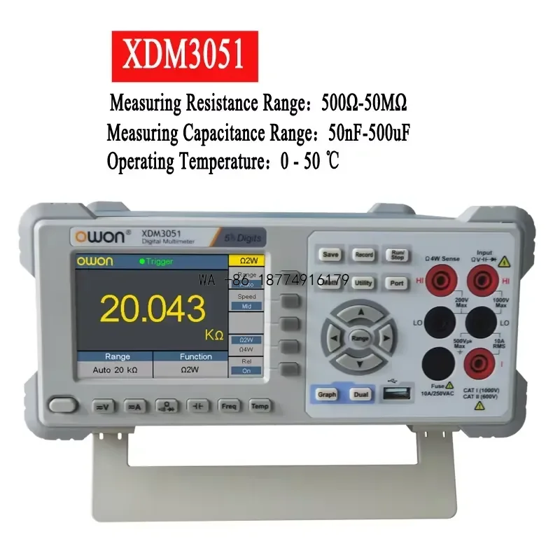 wmwmnu OWON XDM3051 5 1/2 Bench-Type Digital Multimeter 1M Points Data Logger Function High Precision Multimeter Fast