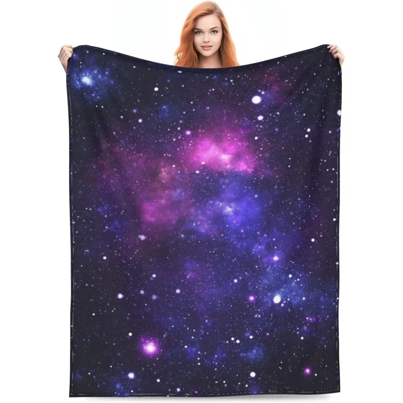 

Galaxy flannel casual fashionable winter blanket bed lightweight and comfortable bedroom living room sofa 50x60 inches