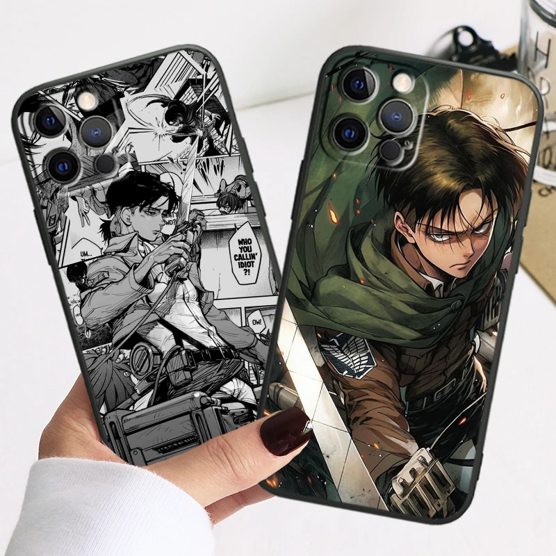 Ackerman Attack on Titan Silicone Black Soft Phone Case For Apple iPhone 15 14 13 12 11 X XS XR 8 7 6 6S Pro Plus Max Mini