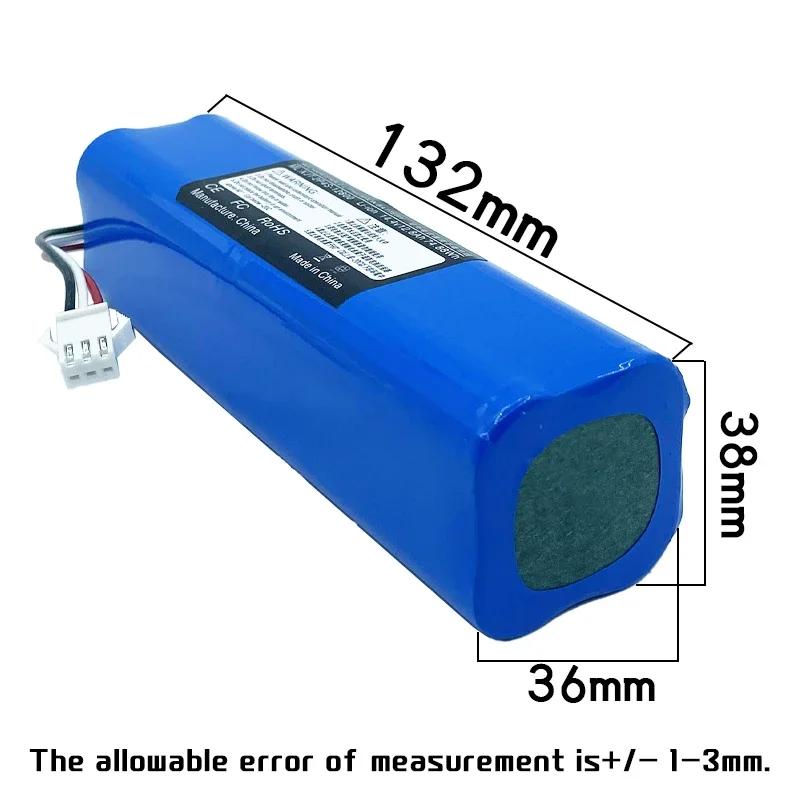 Li-ion battery used for robot vacuum cleaners, M7 Pro，M7 Max，M8 Pro，Lydsto R1，VIOMI S9,ROIDMI EVE Plus,14.4V，12800mAh