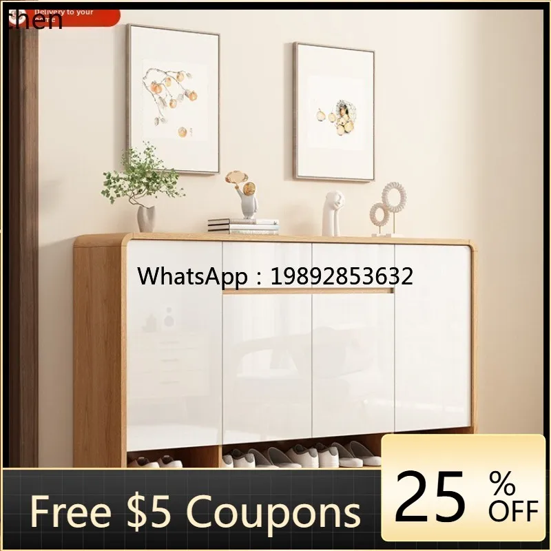 shoe cabinet household door integrated against the wall to enter the door, the new popular large-capacity shoe rack