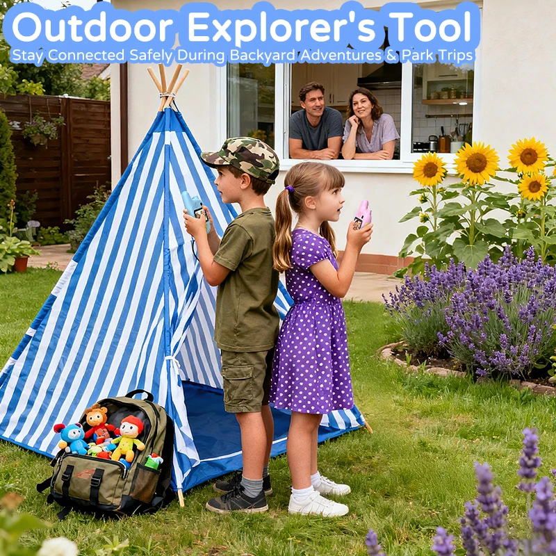 2PCS Kids Video Walkie Talkie Two Camera Children Long Rang Wireless Interphone Interaction Intercom Toys for Kids Festival Gift