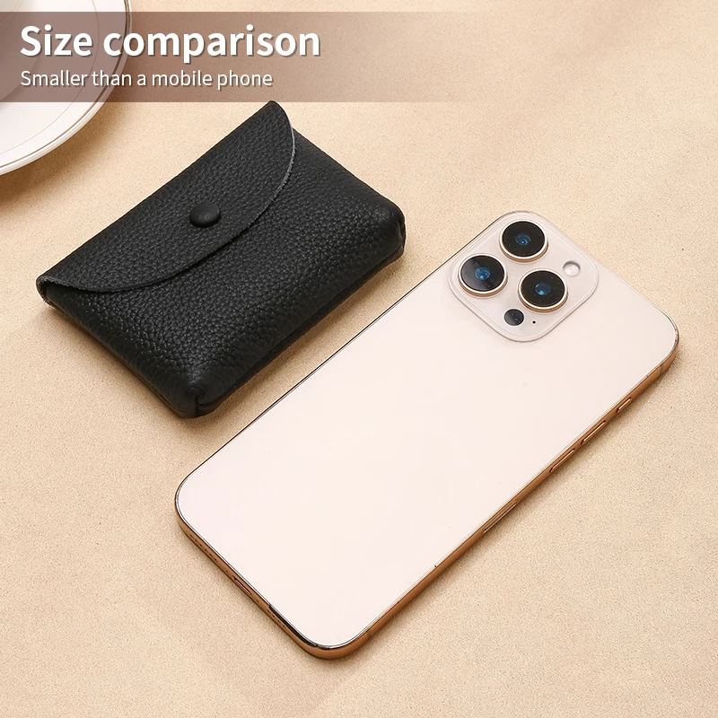 2026 New Arrival: Korean-Style Minimalist Women's Mini Wallet with RFID Theft Protection, Foldable Ultra-Thin Genuine Leather Co