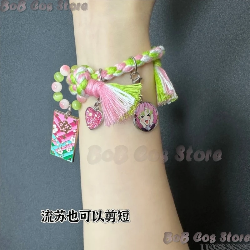 Mitsuri Bracelet Doujing Demon Love Anime Hashira Cosplay Cute Pink Prop Woman Girl Man Birthday Gifts Halloween Party Carnival view 6