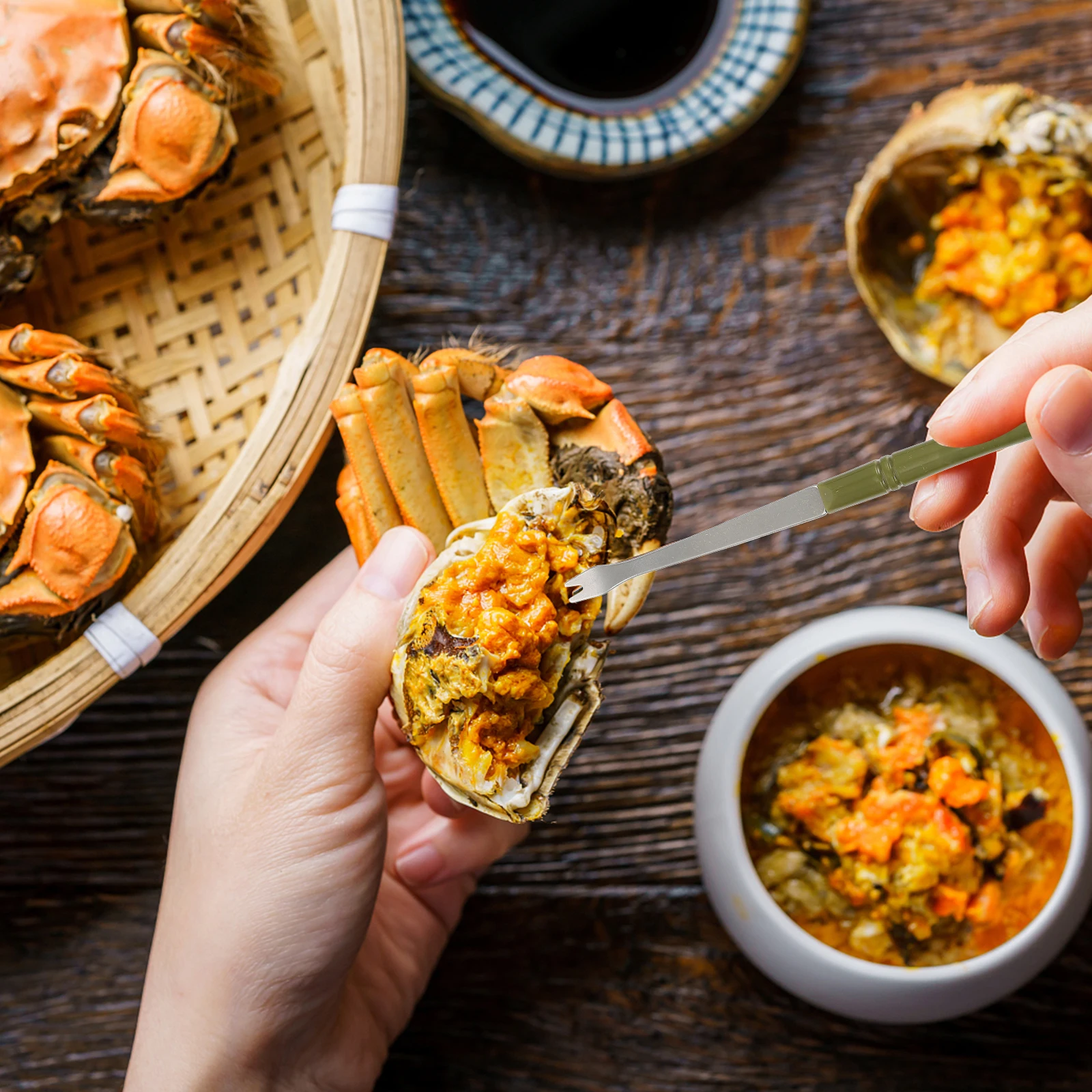 

8Pcs Seafood Tools Set Crab Shellers Stainless Steel for Lobster Clamps Oyster Openers Shrimp Peelers Eating Kit Kitchen