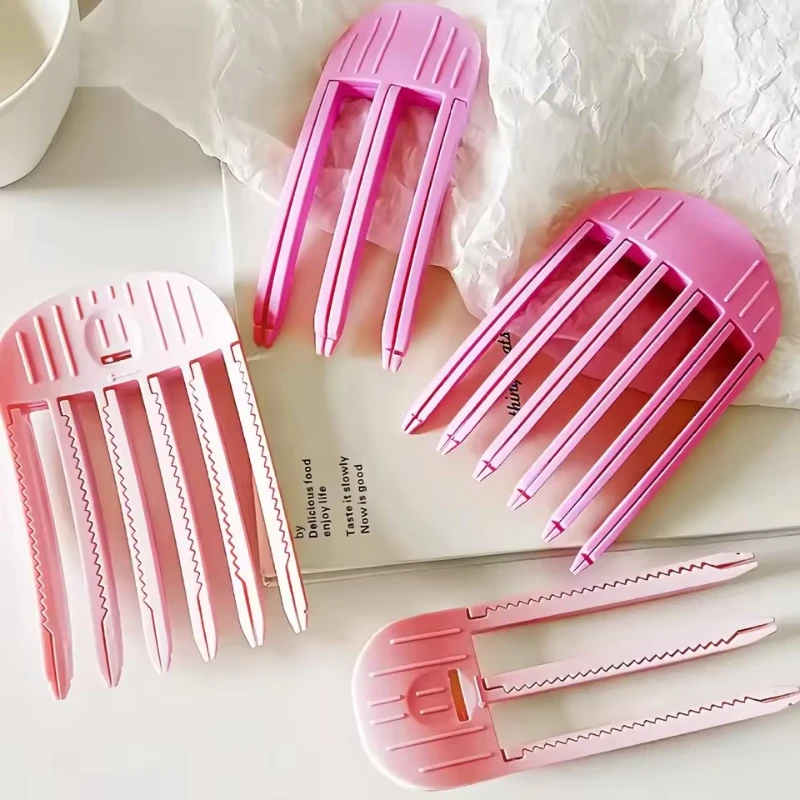 2 Buah Jepit Rambut Halus Klip Poni Keriting Set Klip Rambut Penambah Volume Akar Rambut Klip Tetap Keriting Wanita Rol Rambut Volume Mode