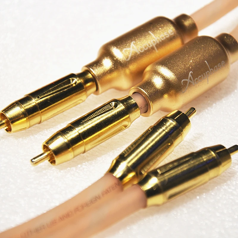 Accuphase Pure Copper Silver Plated RCA HiFi Audio Signal Cable for Home Theater DVD/CD Player System