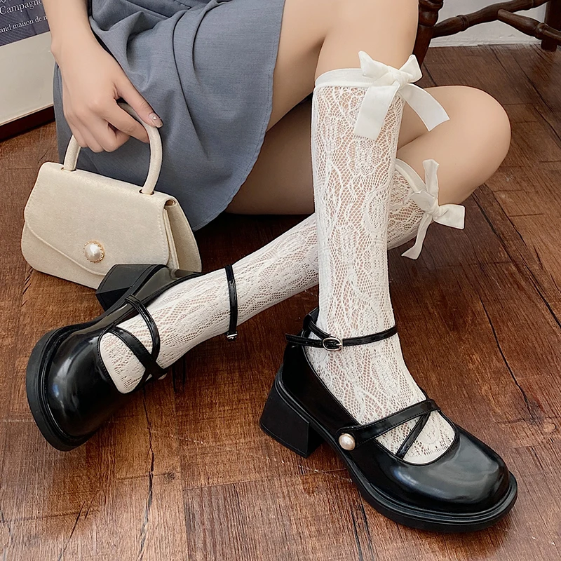 Lucyever Retro Brown Mary Jane Shoes Women Thick Heels Ankle Buckle Lolita Shoes Woman Uniform Pu Leather Student Shoes Female