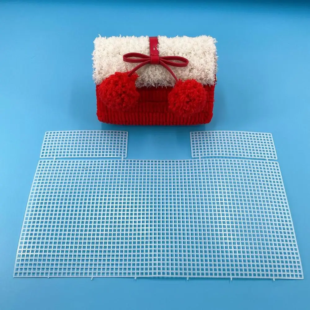 Plastic Knitting and Weaving Helper Knit Sheet DIY Wire Hanging Bag Easy Knitting Accessories White Net Cover