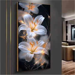 Fantasy White Floral Landscape Rhinestone Picture 5D Diy Diamond Painting Mosaic Flower Embroidery Large size cross stitch