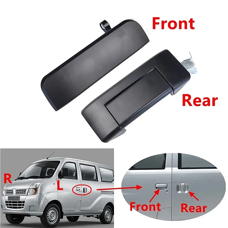 Alças de porta exterior do carro para Lifan, frente, traseira, esquerda, direita, preto, portas exteriores, auto acessórios, apto para Lifan Foison 2009-2011, novo