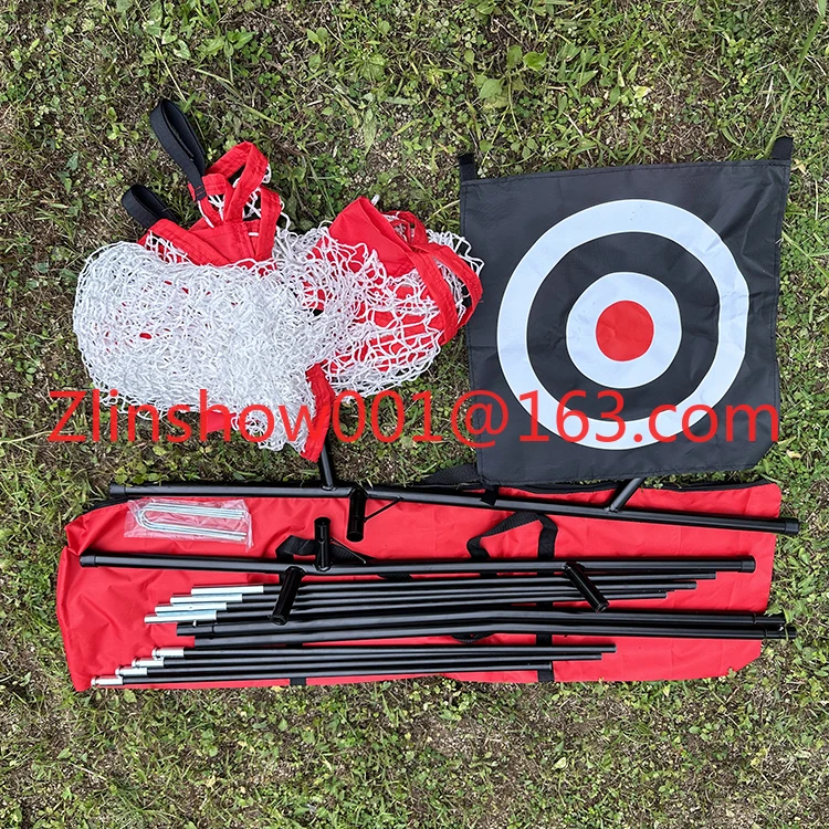 Portable and Easy-to-Install Paddleball Tennis Pickleball Target Net with Hit and Return System for Adult and Children Training