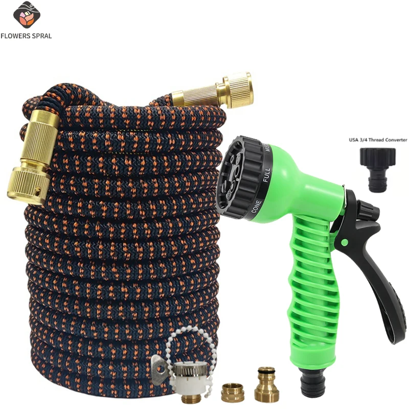 

125FT Telescopic Magic Hose High-Pressure Garden Watering Tool, 7 Kinds Of Spray Functions, Suitable For Home And Outdoor Use