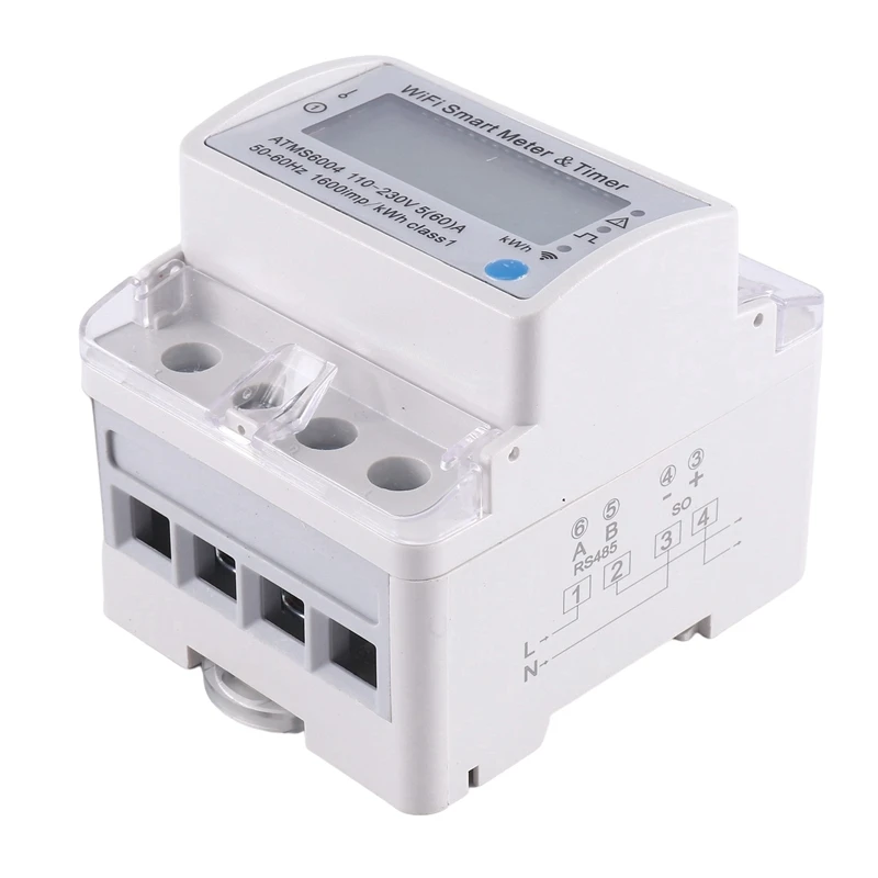 

ATMS6004 Din Rail WIFI Smart Meter Smart Wifi Meter Smart Timer 4P Tuya WIFI Remote Control Meter