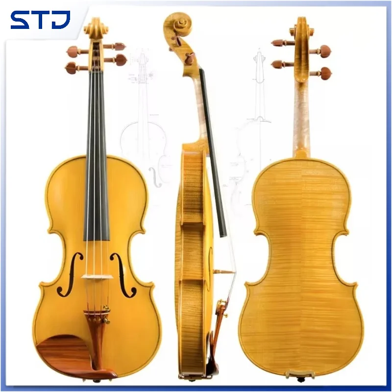 Professional Yellow Strad Style SONG Brand maestro delicate 4/4 violin, sweet-sounding Sounding