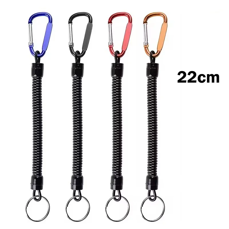 22cm Practical Fishing Hanging Rope Extendable Hand Rope Extendable Spring Climbing Buckle Fishing Rope Rope Fishing Tool