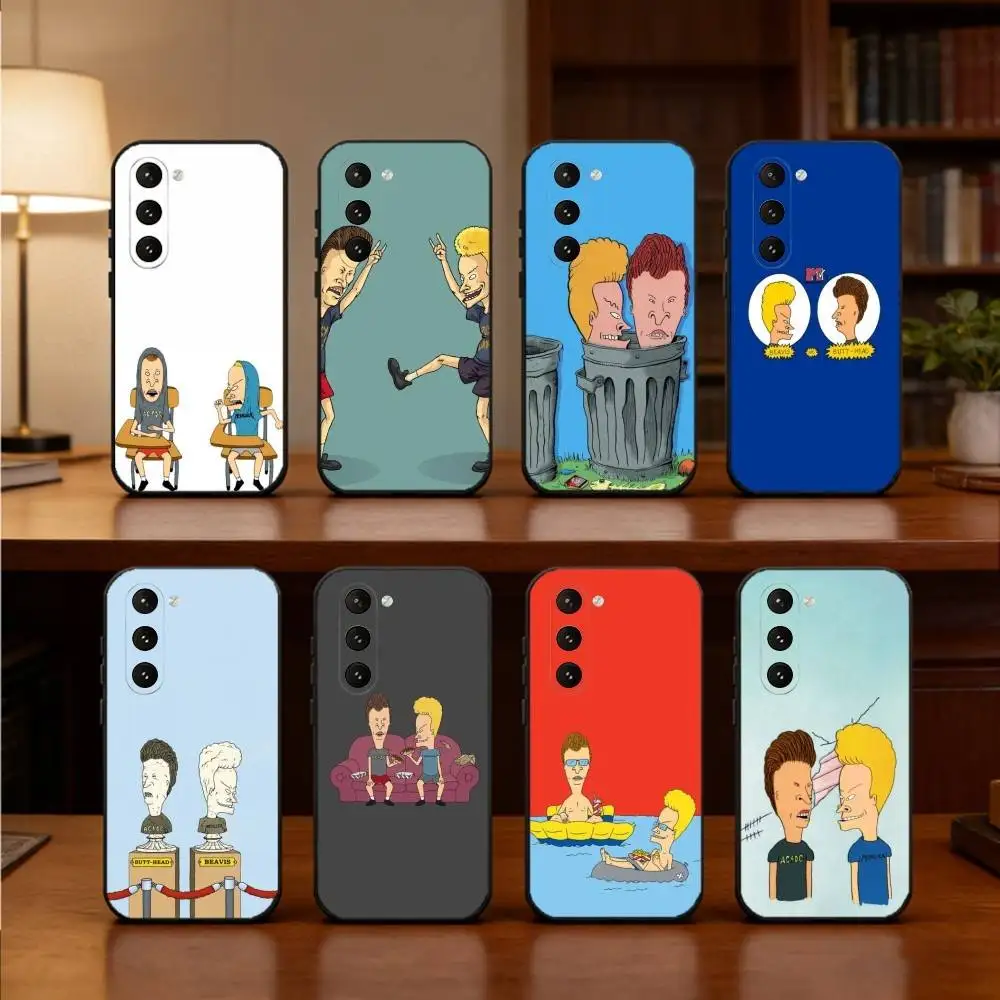 

B-Beavis A-And Butthead Phone Case For Samsung Galaxy A73,21,22,32,71,53,52,51,80,5G Soft Black Cover