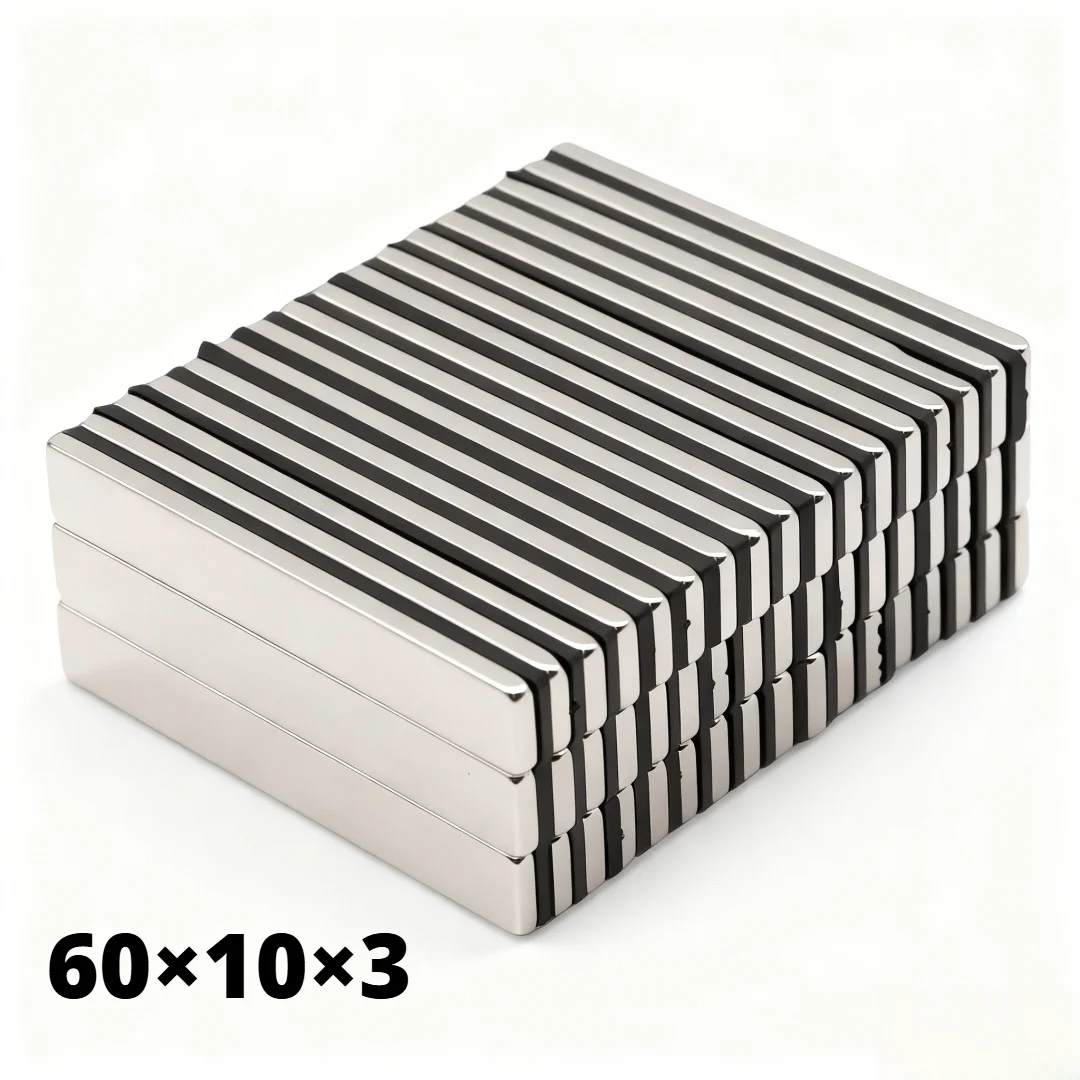 60x10x3mm Super Strong Magnet N35 Block Magnetic NdFeB Neodymium Magnet Powerful Disc imanes Refrigerator Magnets