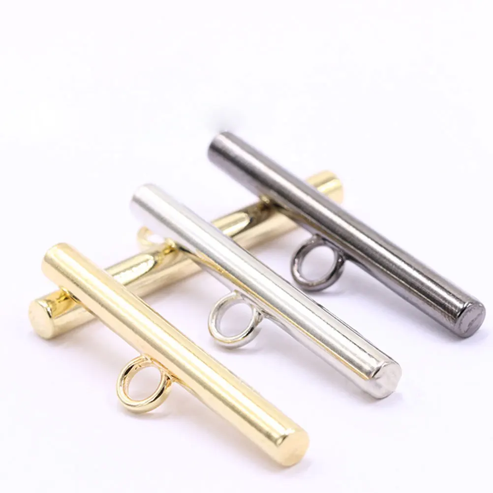 

50pcs Diy Handbag Chain Buckles Sturdy Metal Alloy Accessories T-Shaped Replacement Buckles Gold Lightweight For Home Store Use
