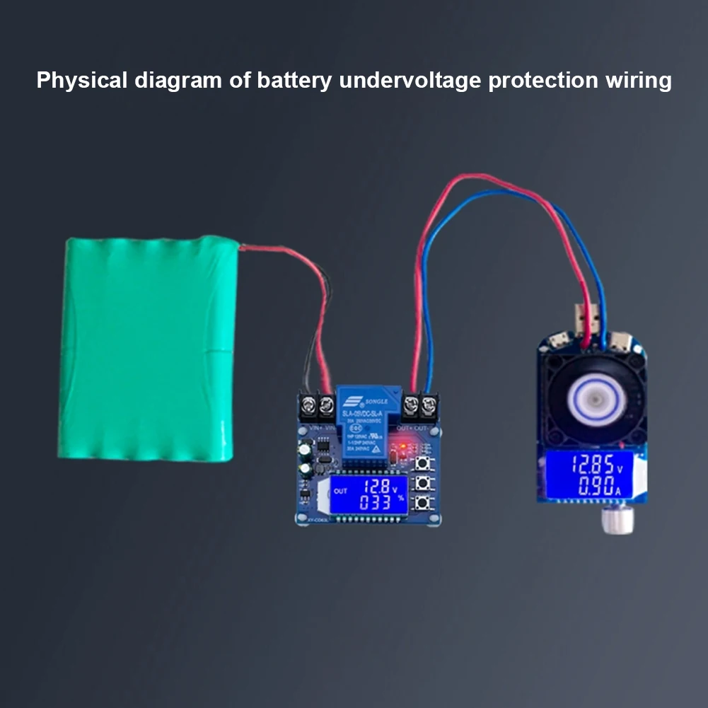 XY-CD63L Low Voltage Protector Disconnect Switch Module 30A DC6-60V Under-Voltage Deficit Protector Over Discharge Protection