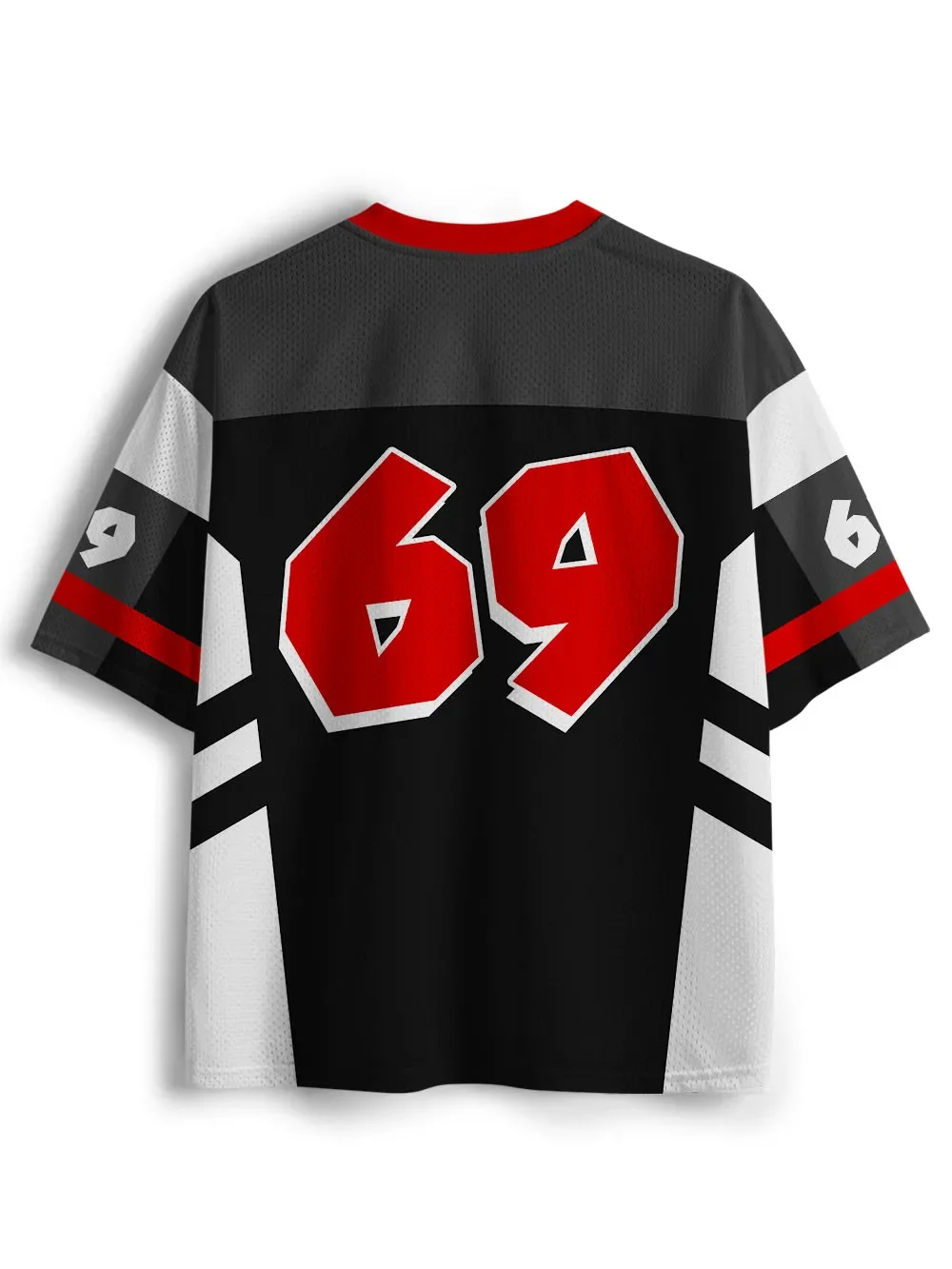 Fußballtrikot im Gothic-Stil, 3D-Druck, schnelltrocknend, atmungsaktiv, Sport-T-Shirt für Männer und Frauen, V-Ausschnitt, locker geschnitten, modisches Streetwear-Modell. – Detail 9